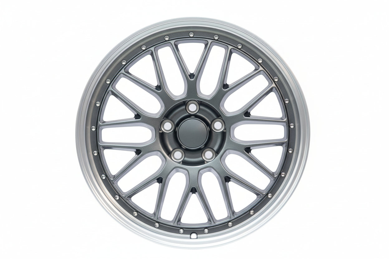 506 LM Styled Flowform Wheels – Hyper Black (Gunmetal) Machine Lip