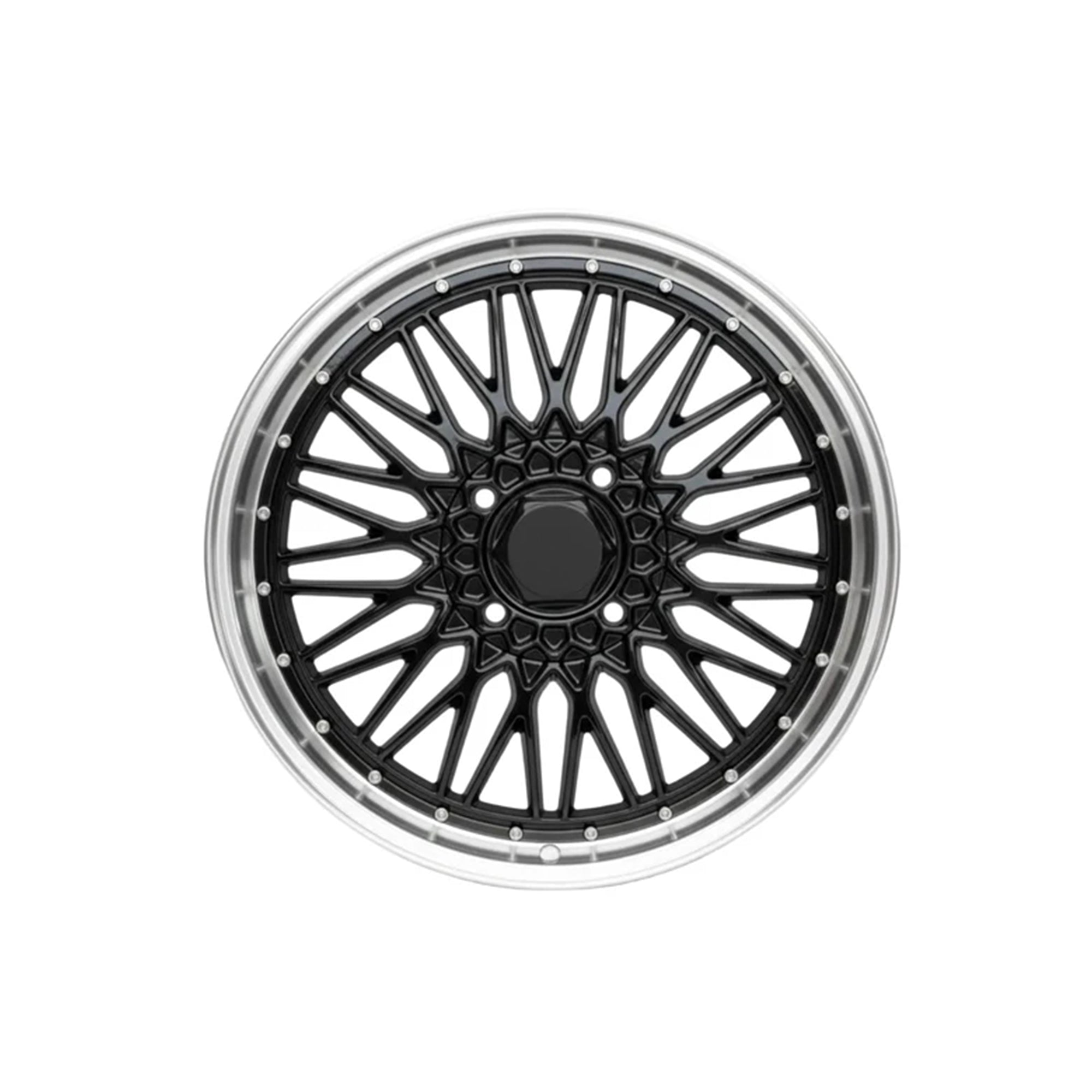 WWC 508 | Classic Mesh Motorsport Flow-Form Wheel – Black Machine Lip