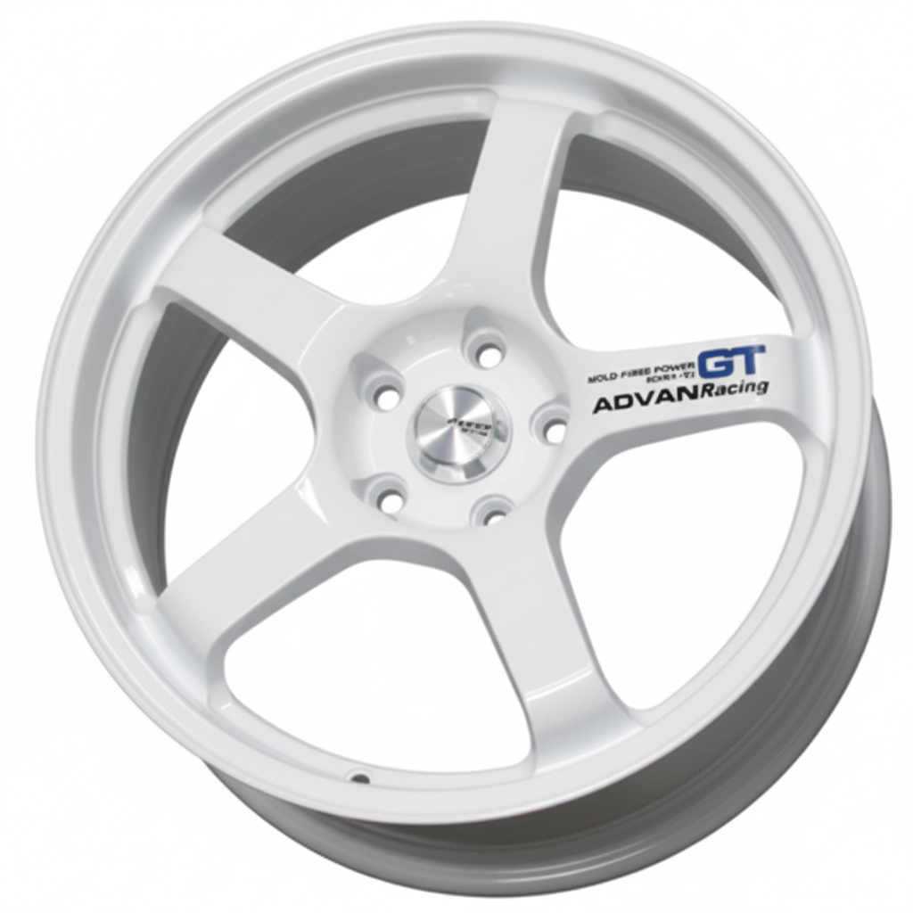 512 Advan GT styled flowform wheels - Champion White