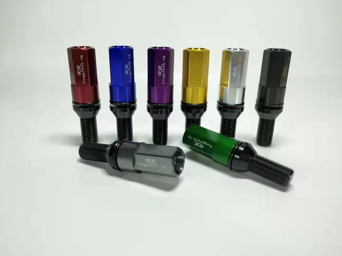 Open end forged extended racing lug nuts