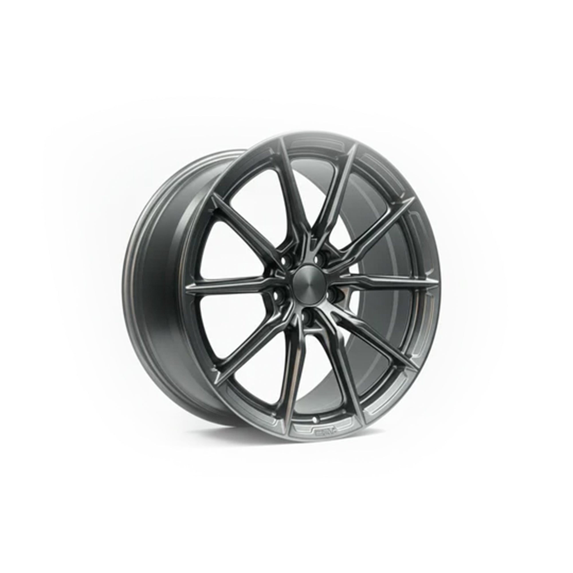 Custom forged WWC HRX multi-spoke performance wheel by WheelWorkCustoms, showcasing its sleek design and high-quality finish.