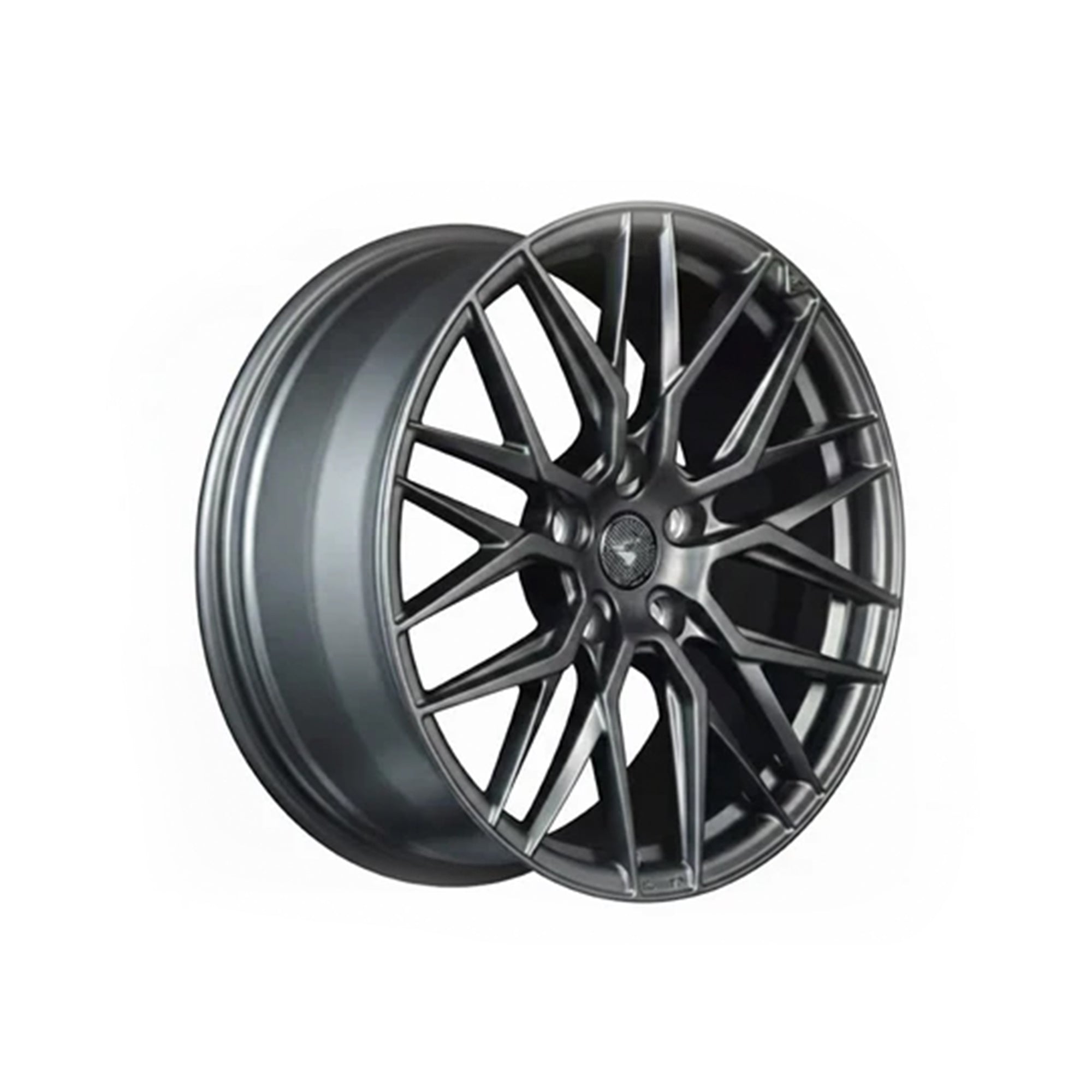 Custom Forged WWC VS2 performance wheels by WheelWorkCustoms, featuring sleek alloy design with detailed spoke pattern.