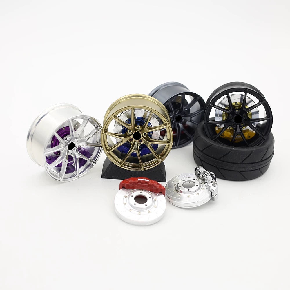 Miniature Wheel Air Freshener by WheelWorkCustoms, featuring a detailed Apex VS5RS automotive wheel design.