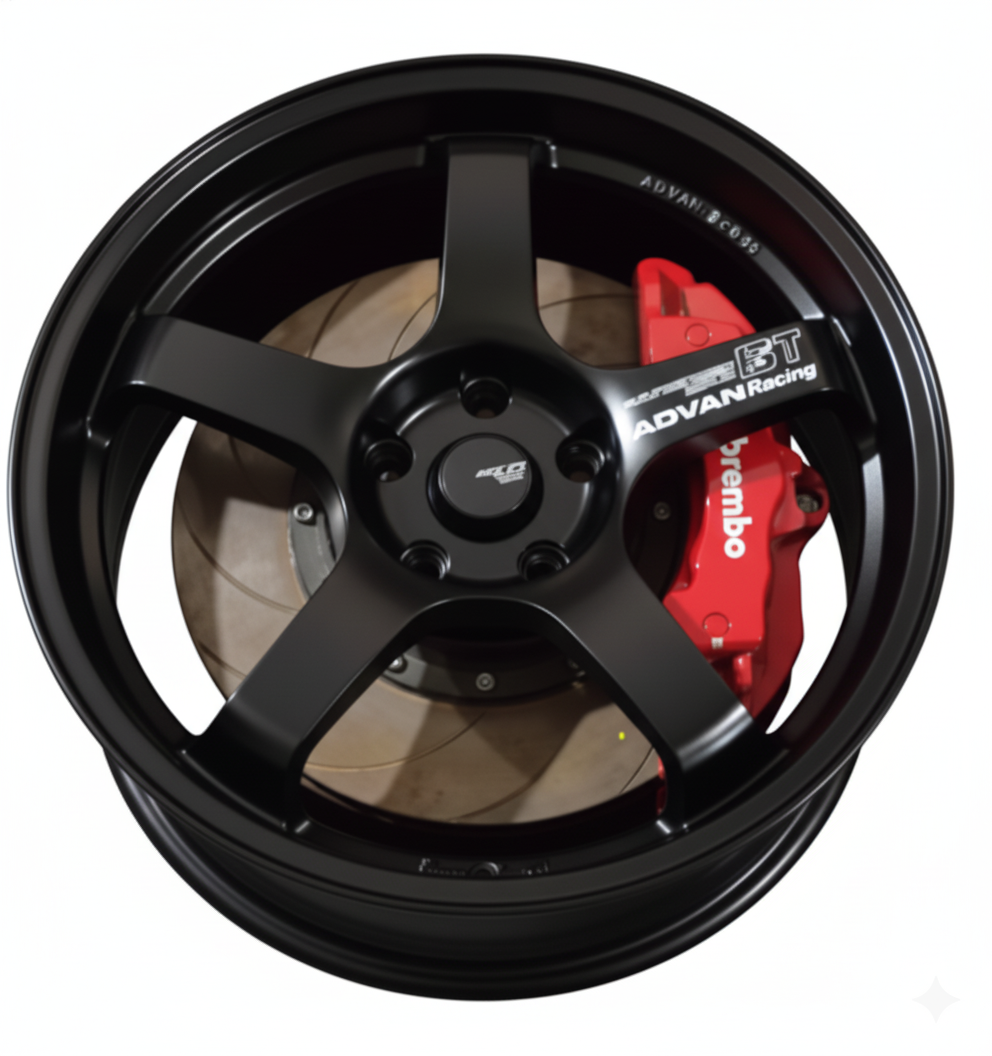512 Advan GT styled flowform wheels - Matt Black