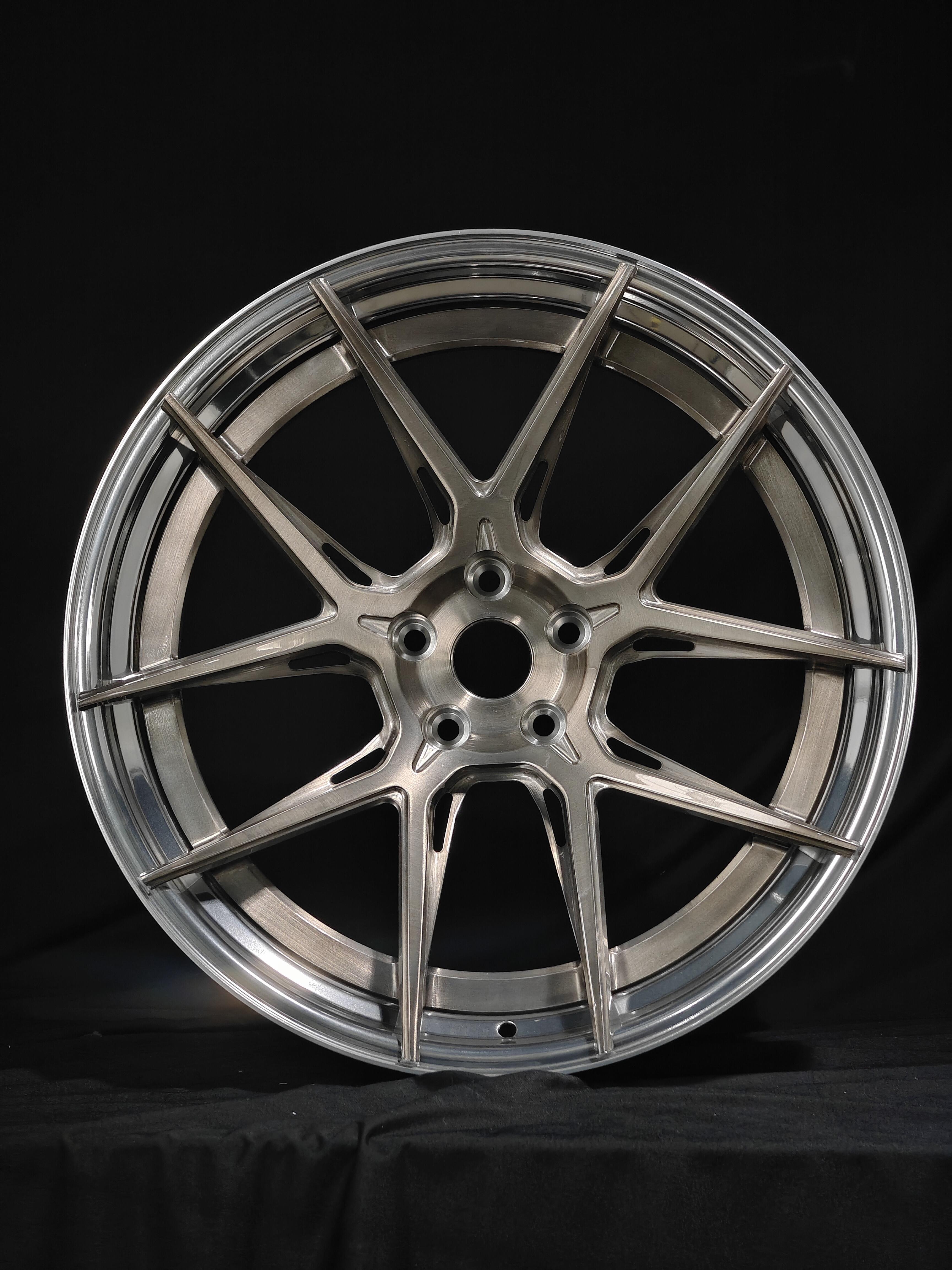 Custom Forged WWC Velocity GT Lightweight Performance Wheel in sleek alloy design with intricate detailing.