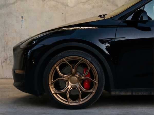 Custom Forged WWC 5-Port Forged Wheel on Tesla Model Y