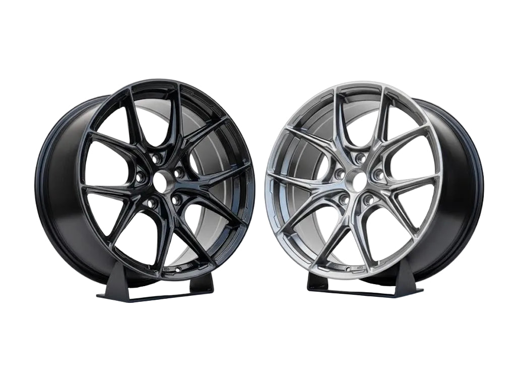 Flow Form P101-Style Wheels - Multi-Spoke Performance Rims - Gun Metal Grey