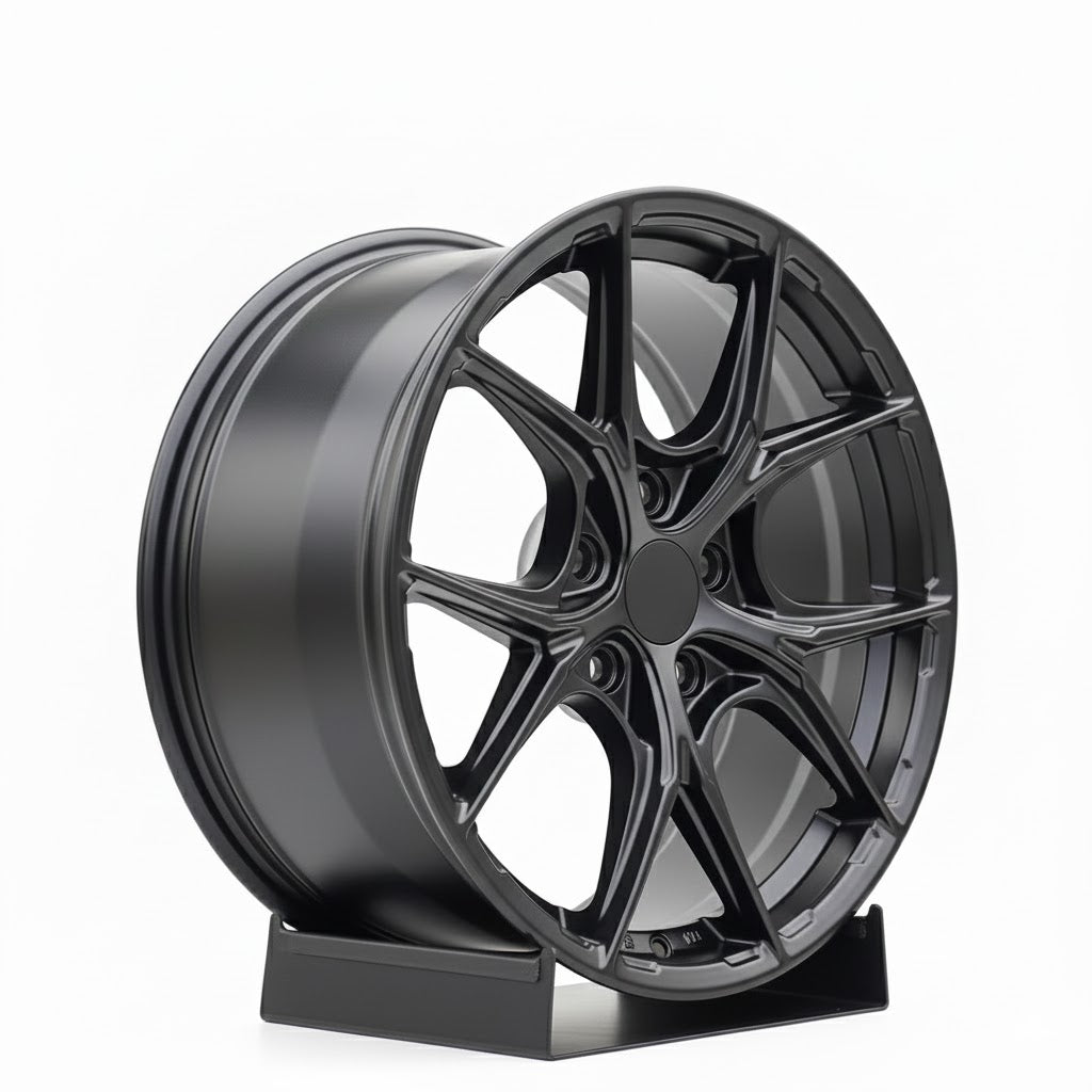 Flow Form P101-Style Wheels - Multi-Spoke Performance Rims - Black