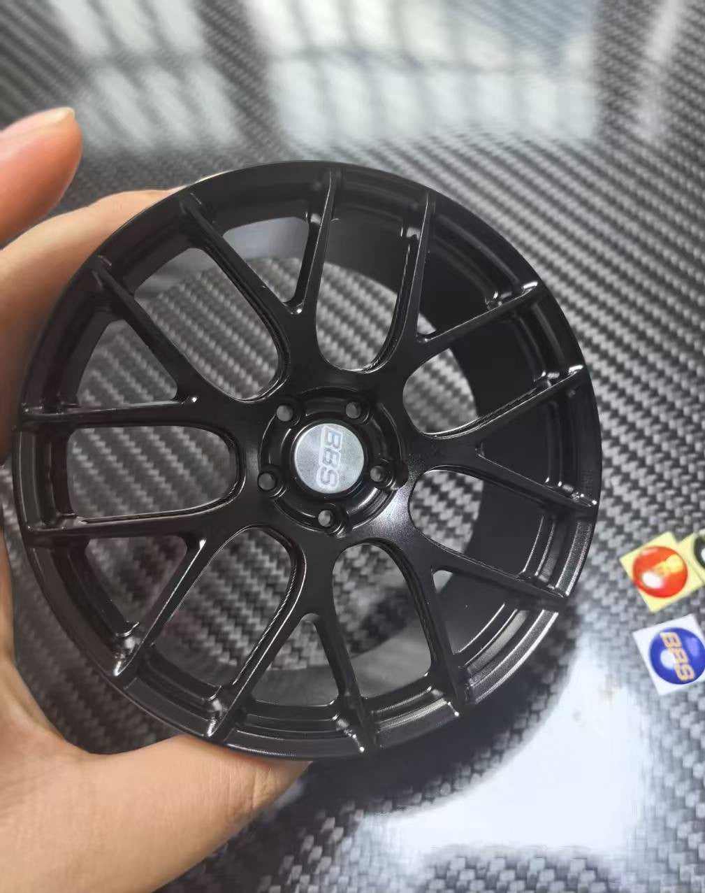 7-Cross-Spoke 10cm Die-Cast Aluminium Mini Wheel – view 2