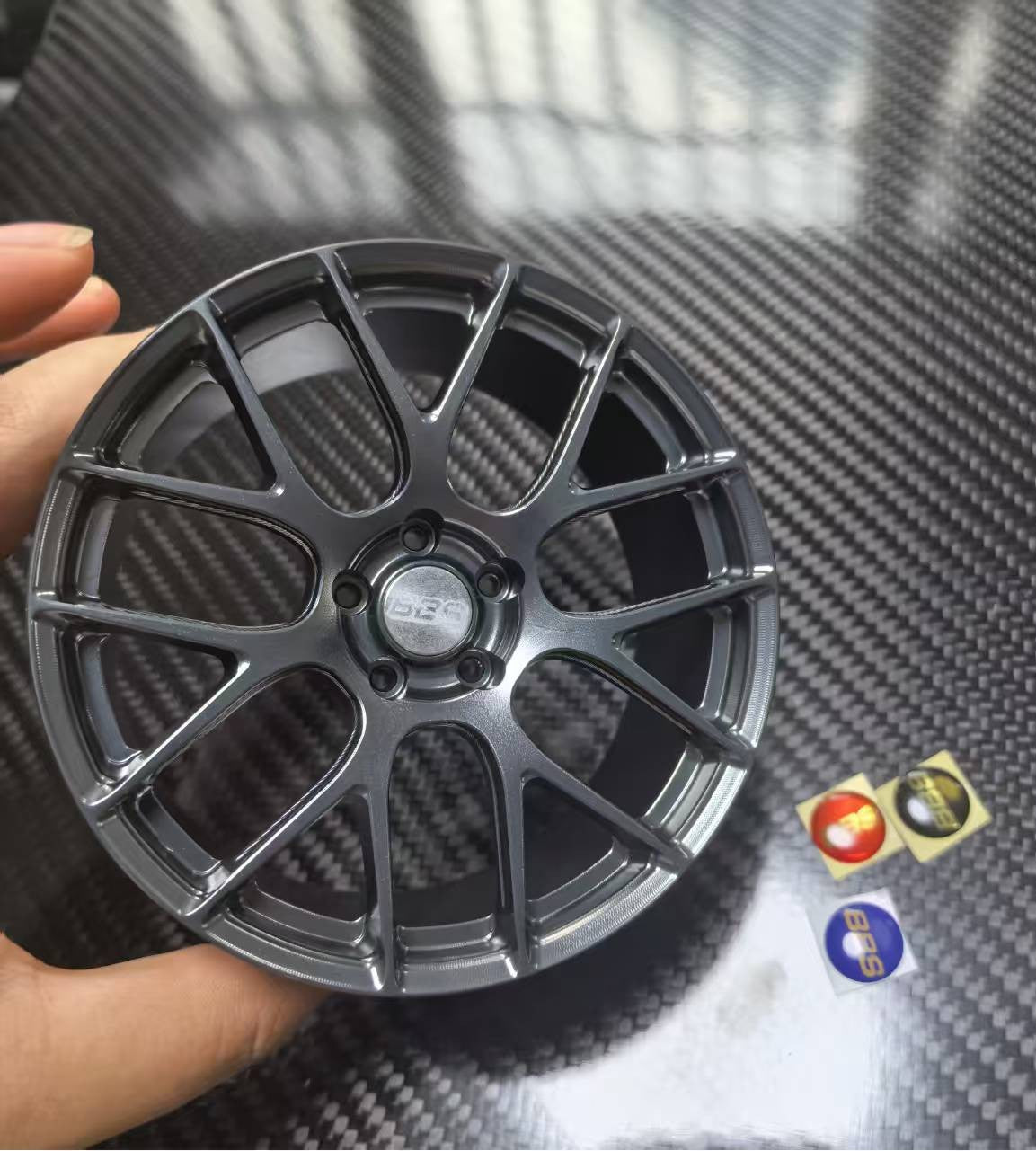 7-Cross-Spoke 10cm Die-Cast Aluminium Mini Wheel – view 4