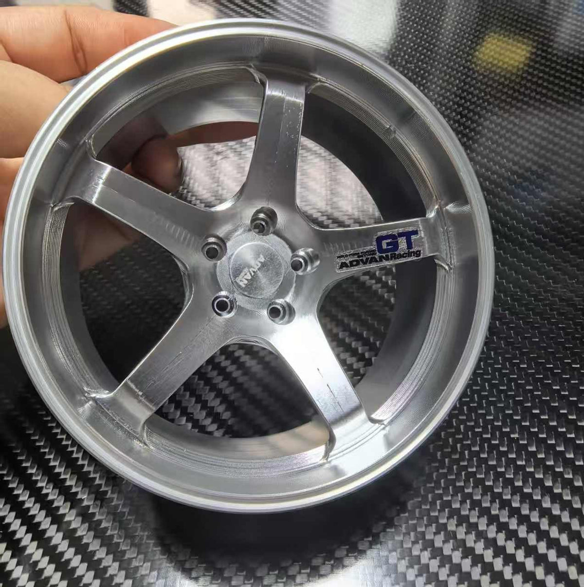 Five-Spoke Concave 10cm Die-Cast Aluminium Mini Wheel, photo 4