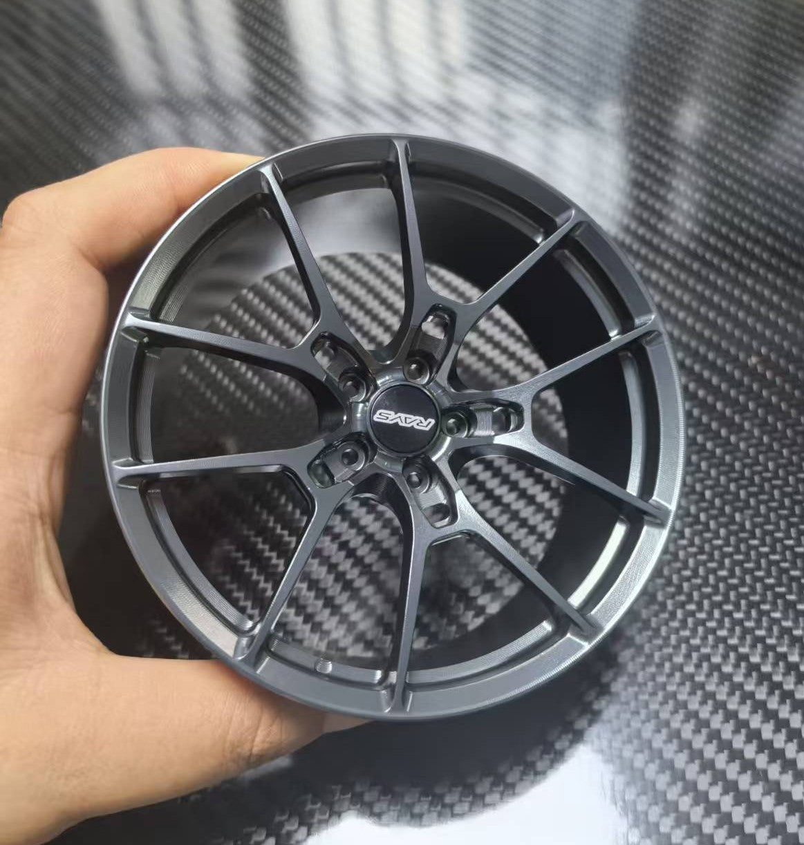 Multi-Spoke 10cm Die-Cast Aluminium Mini Wheel – view 3