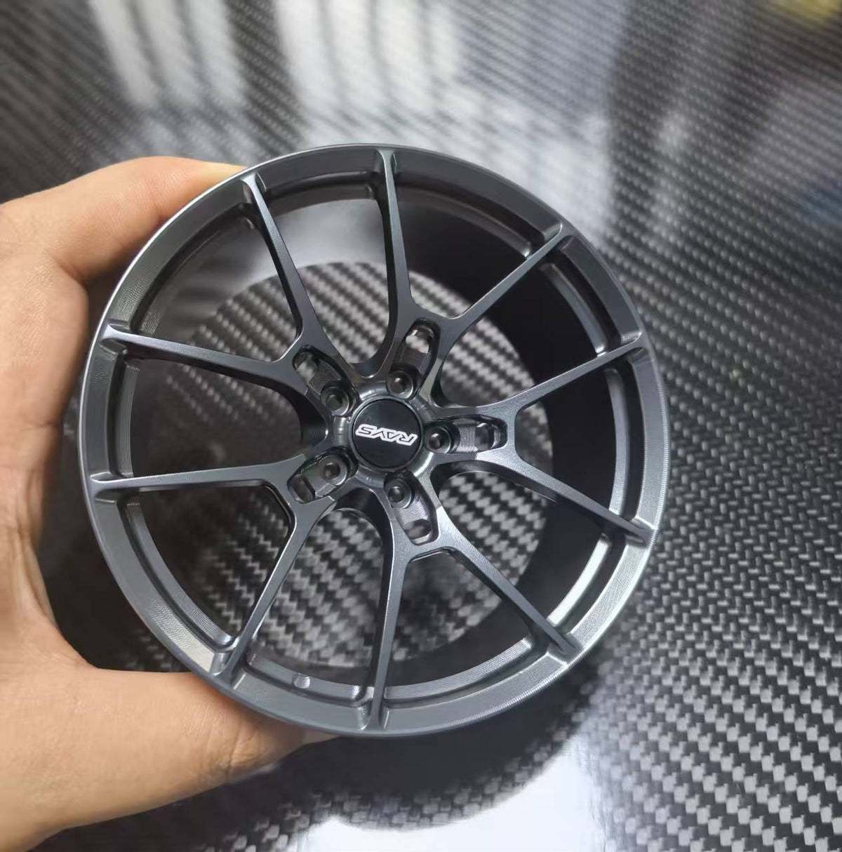 Multi-Spoke 10cm Die-Cast Aluminium Mini Wheel – view 6