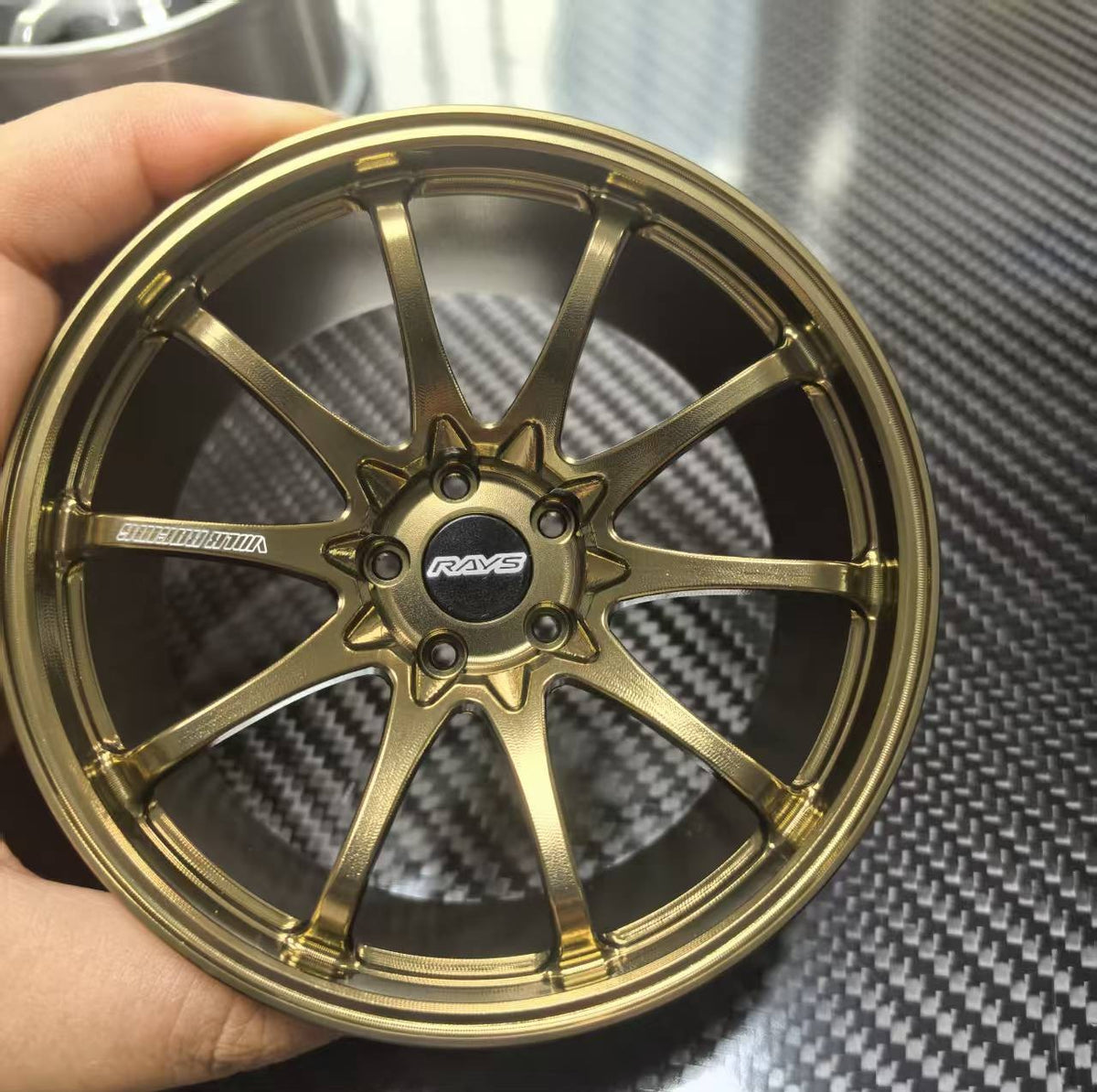 10-Spoke 10cm Die-Cast Aluminium Mini Wheel – view 3