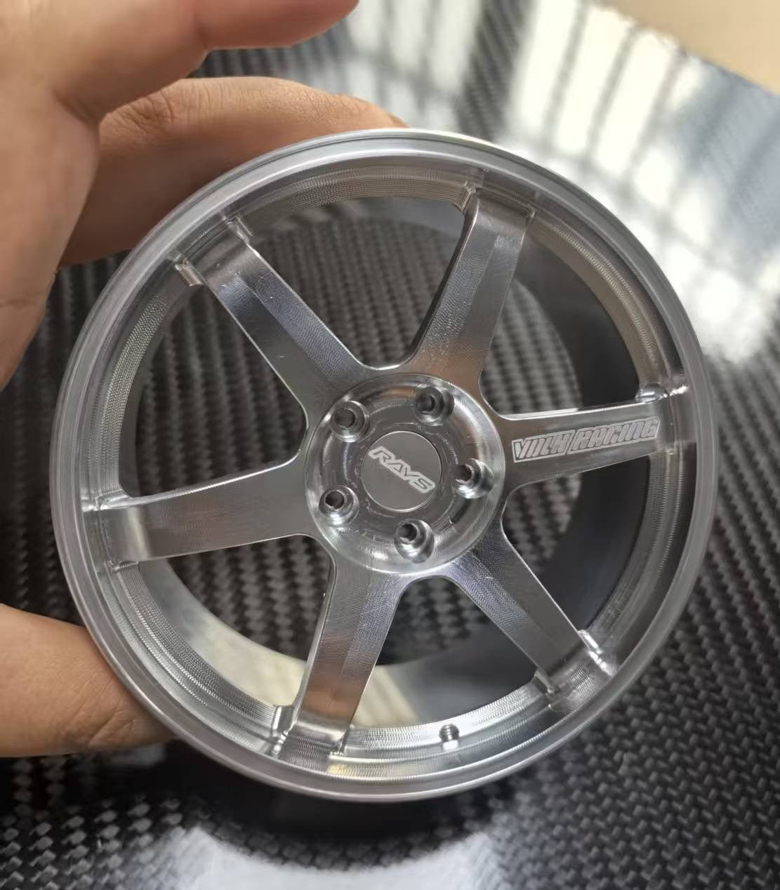 6-Spoke Motorsport 10cm Die-Cast Aluminium Mini Wheel – view 3
