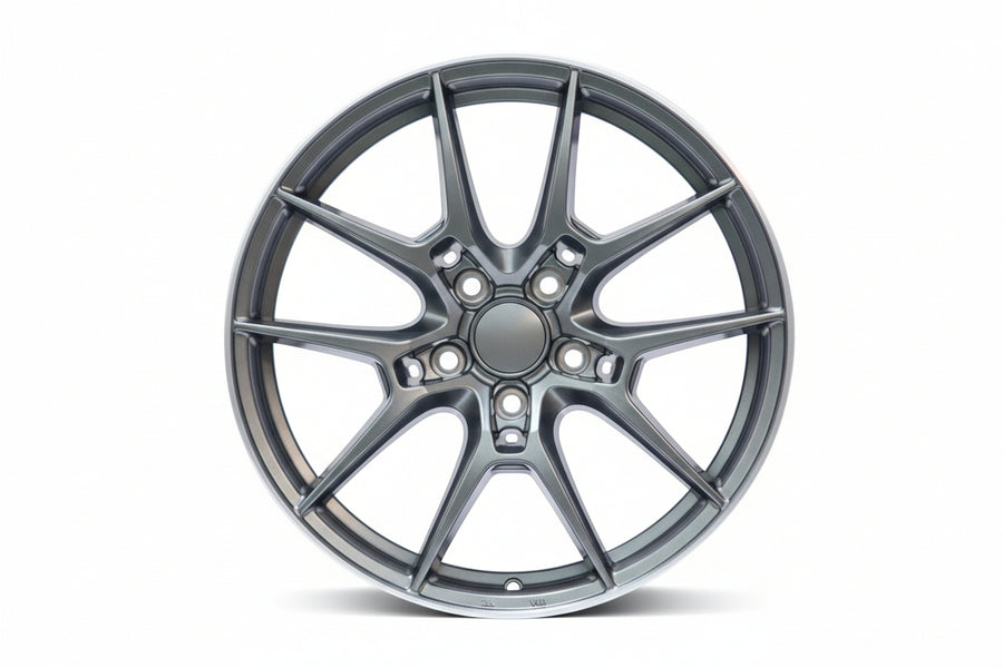WWC G-Series Flow-Form Wheel Hyper Black Silver Finish