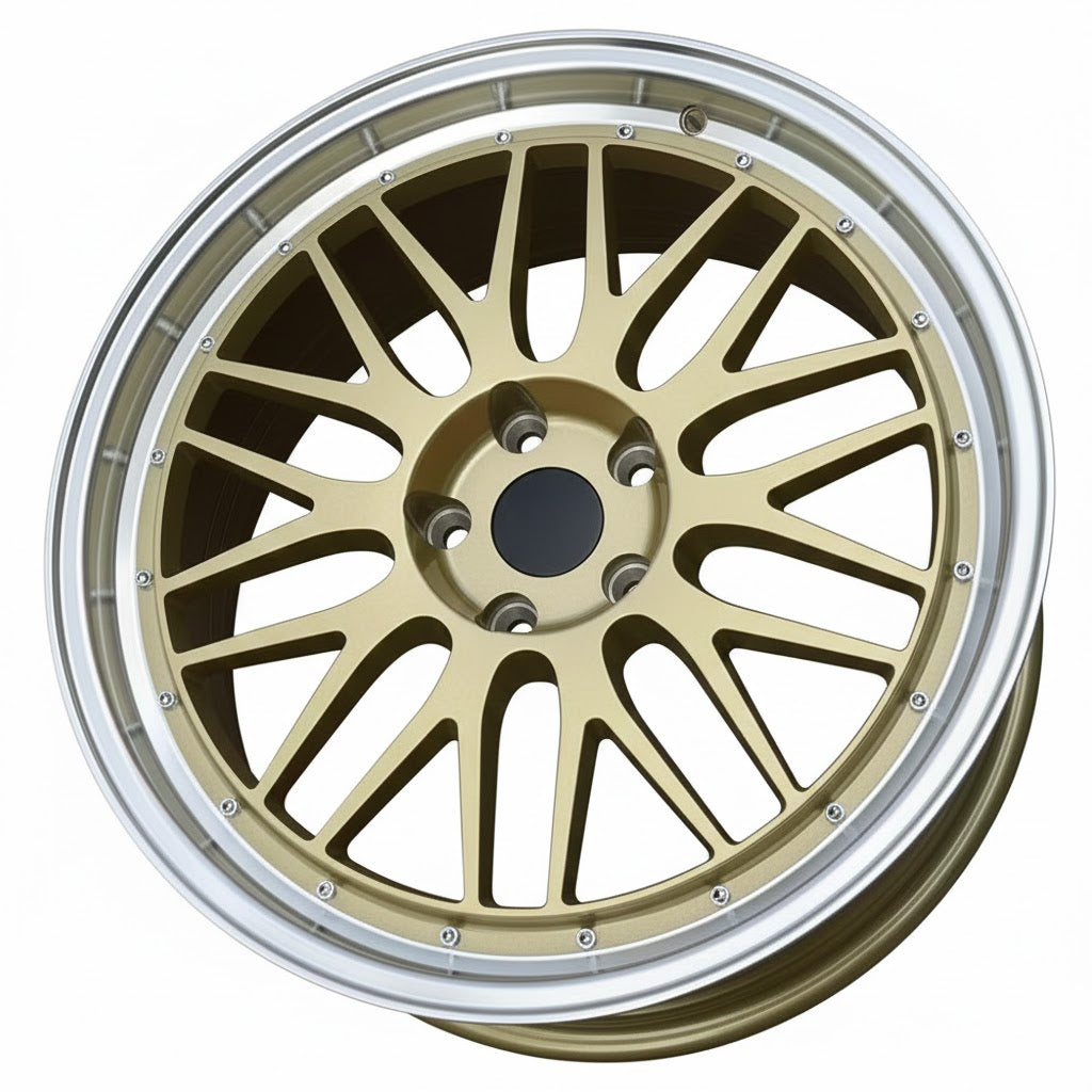 WWC 3S215 Deep-Dish Split-Spoke Flow-Form Wheel Bronze Machine Lip, photo 2