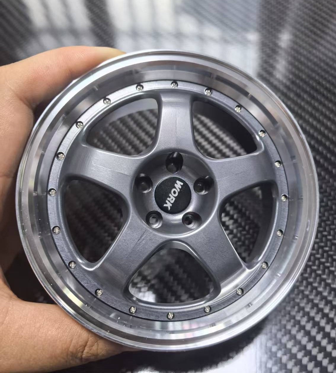 Work Wheel Style 10cm Die-Cast Aluminium Mini Wheel